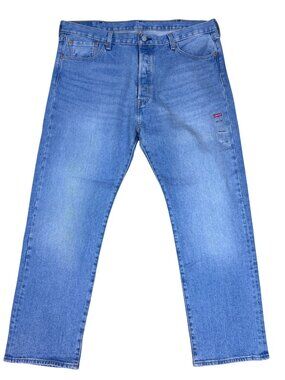 NWOT Levi's 501 Jeans Men's 40x30 Button Fly Straight Leg Light Wash Retro